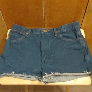 Wrangler 34 Waist Dark Blue Jean Shorts